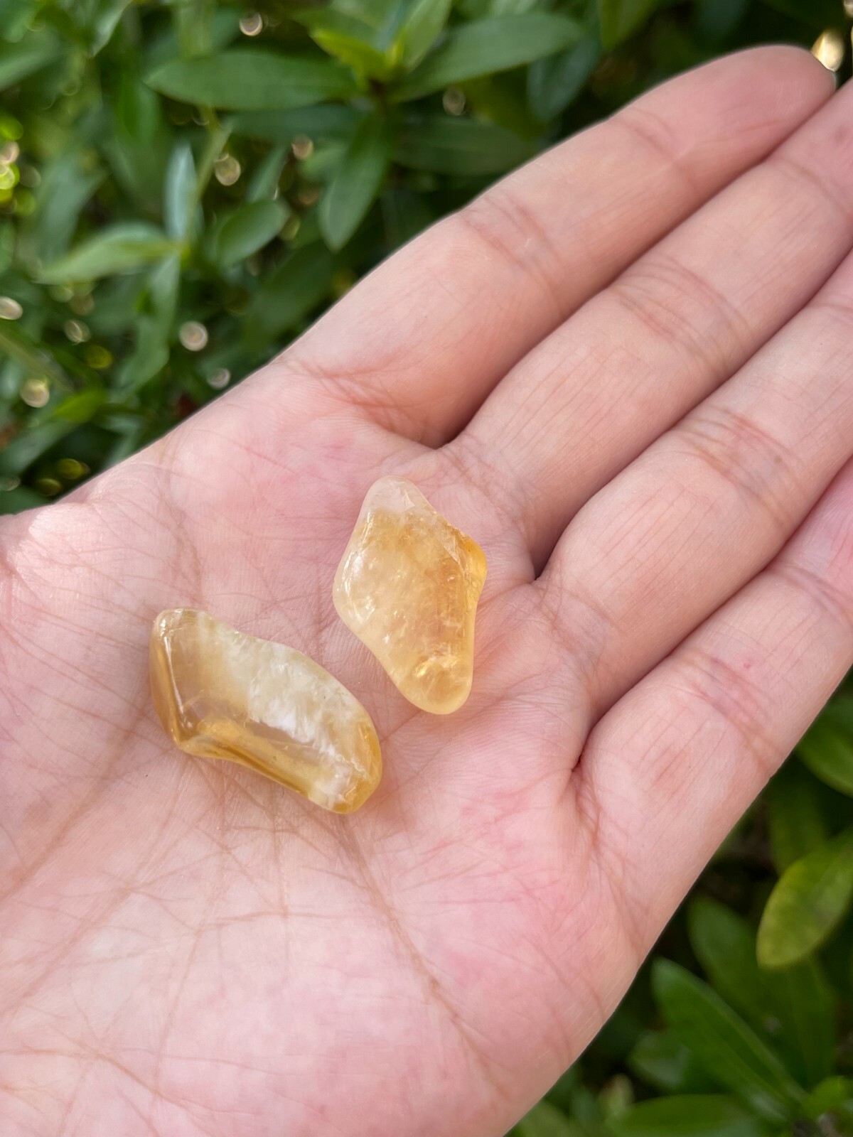 Grade A++ Citrine Tumbled Stone, 0.7″-0.85″ Tumbled Heated Citrine,Pick How Many