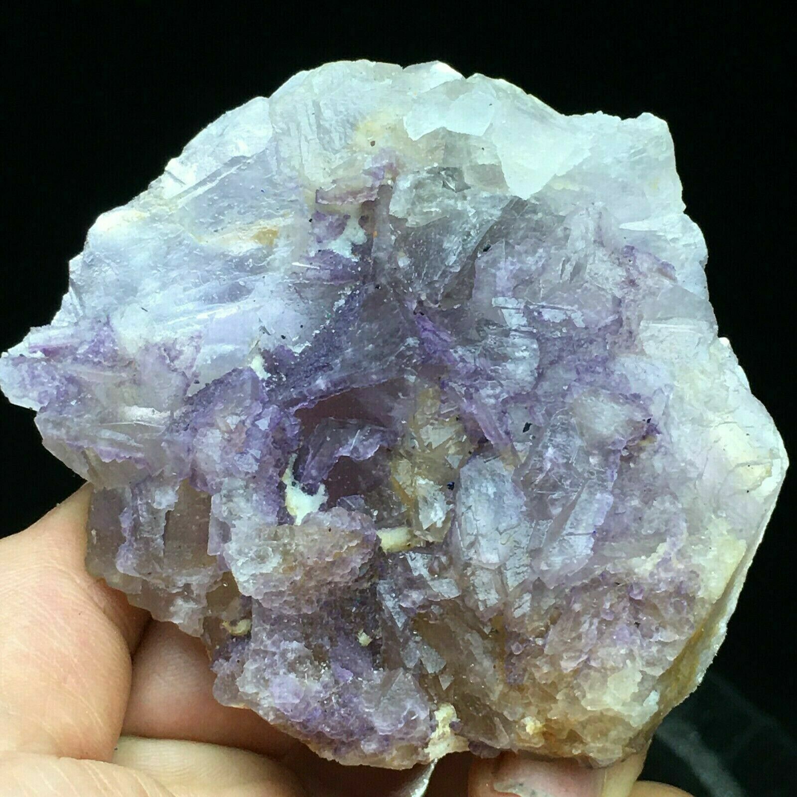207g Purple Translucent Octahedral Fluorite Crystal Mineral Specimen