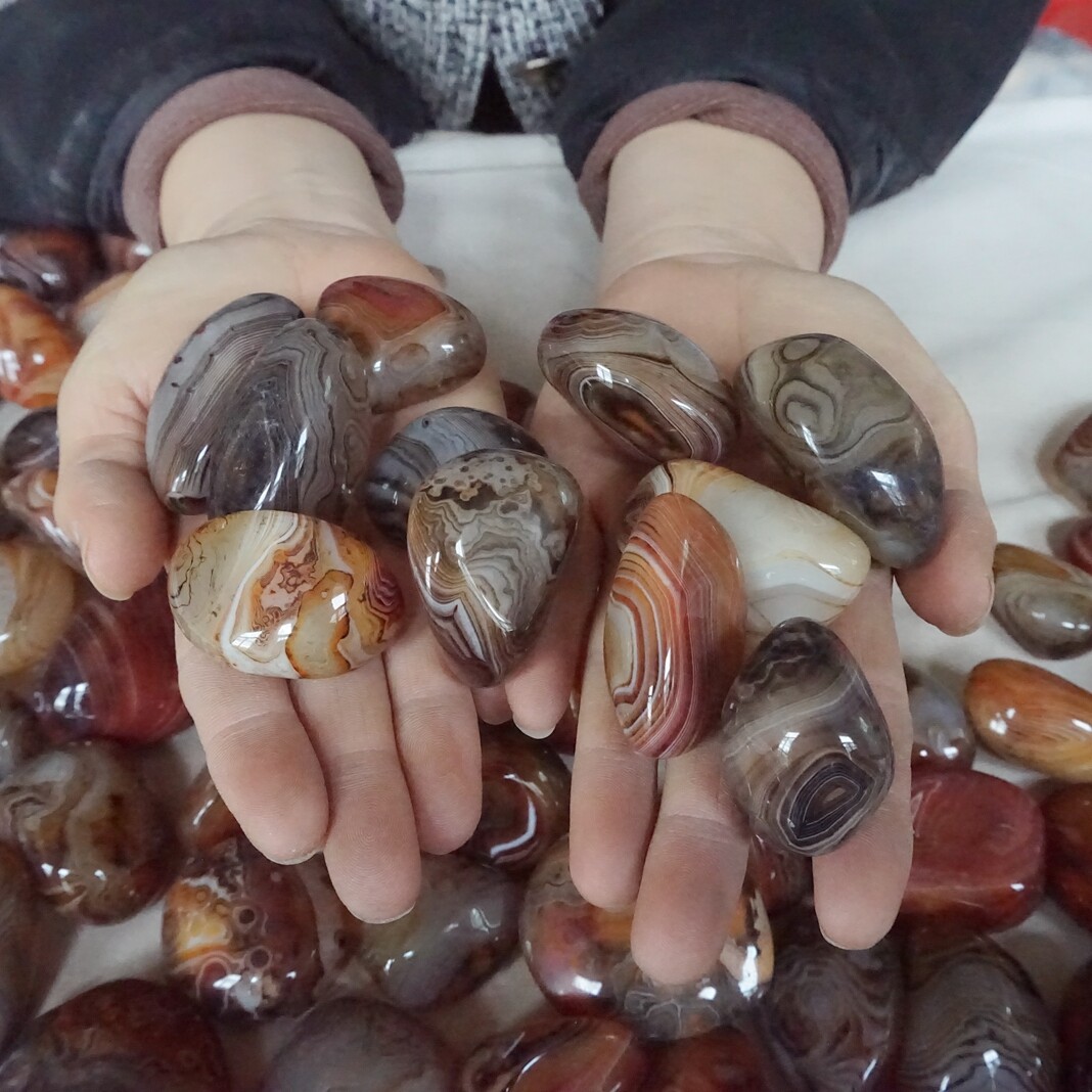 5Kg 11LB 110 Natural Banded Sardonyx Carnelian Agate Crystal Palm Stones Healing