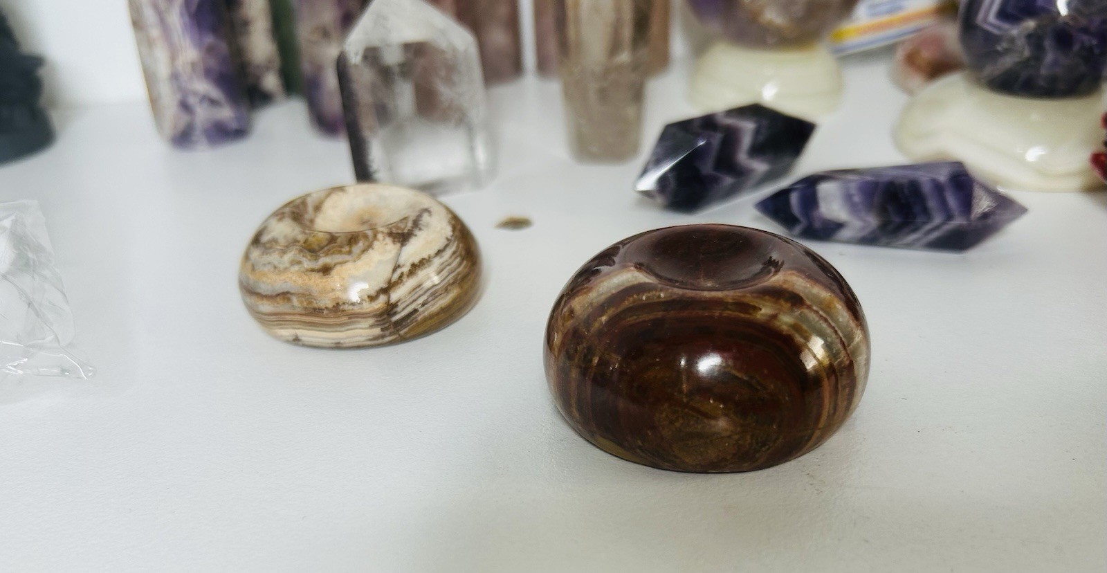 1PC Petrified Wood Crystal Stand Crystal Ball Holder Crystal Sphere – Base Only