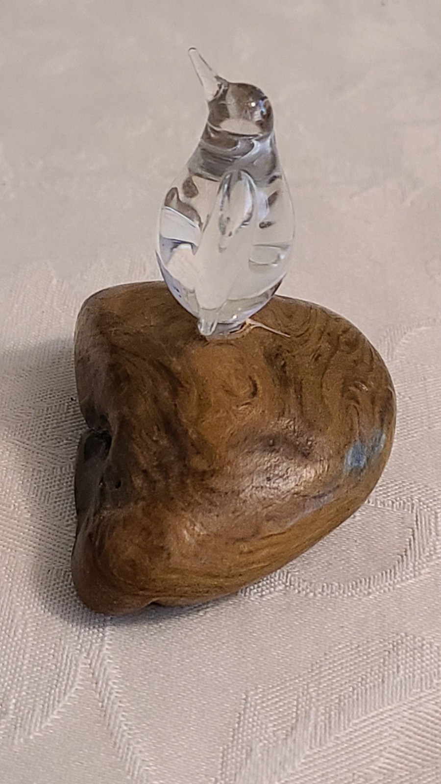 Crystal Penguin on a Rock Base FREE SHIPPING!!!