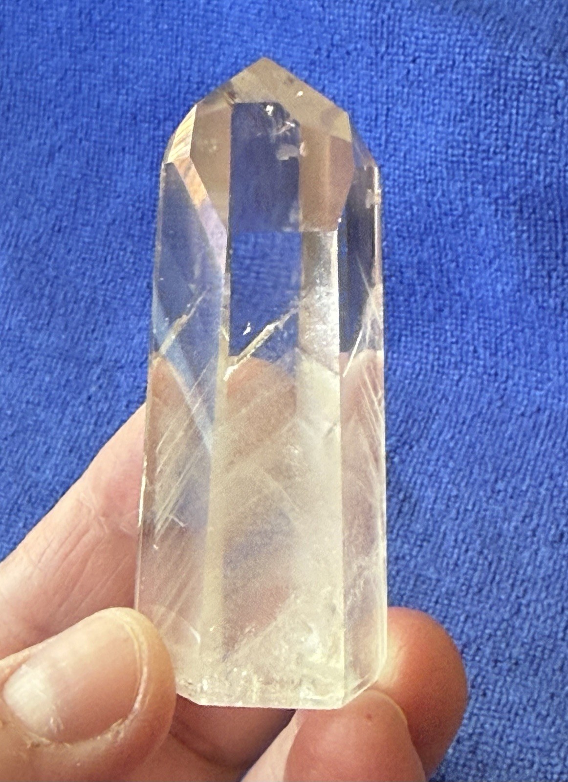Clear Quartz Crystal With Multiple Phantoms