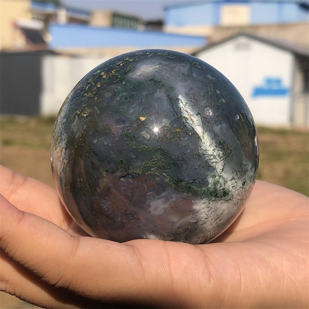 60mm Natural Ocean Jasper Ball Quartz Crystal Sphere Reiki Healing 1pc