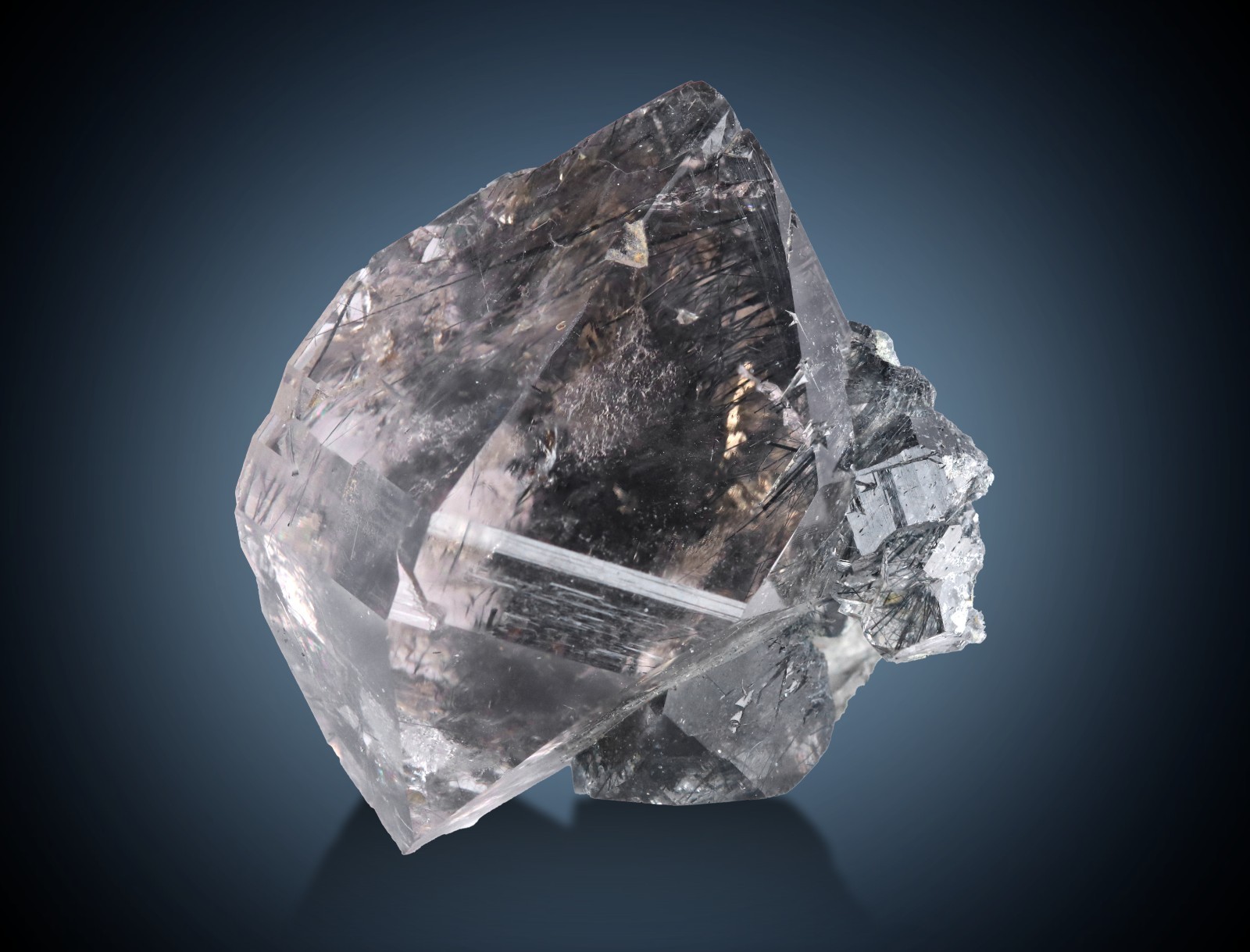 3.5cm Riebeckite Included Smoky Quartz • Natural Mineral Specimen •Zagi Pakistan