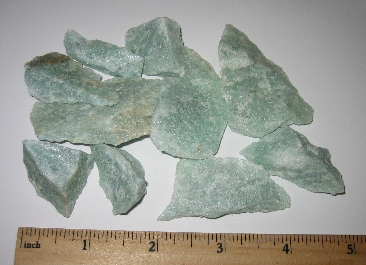 10 NATURAL ROUGH 0.8″-2″ GREEN AVENTURINE QUARTZ STONE MINERALS GREECE 113.8g *1