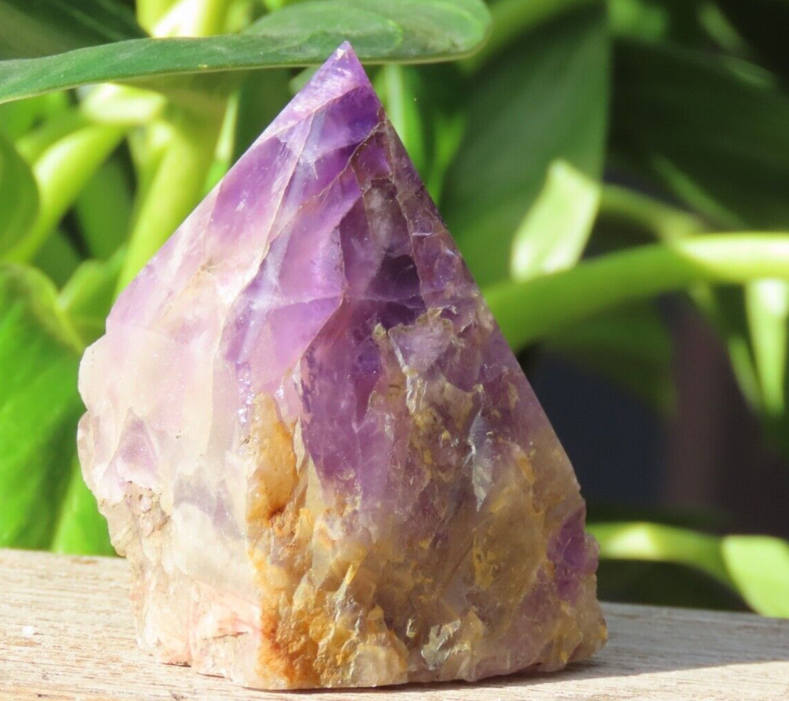 Rough & Polished Amethyst Crystal Generator Point 165 Grams