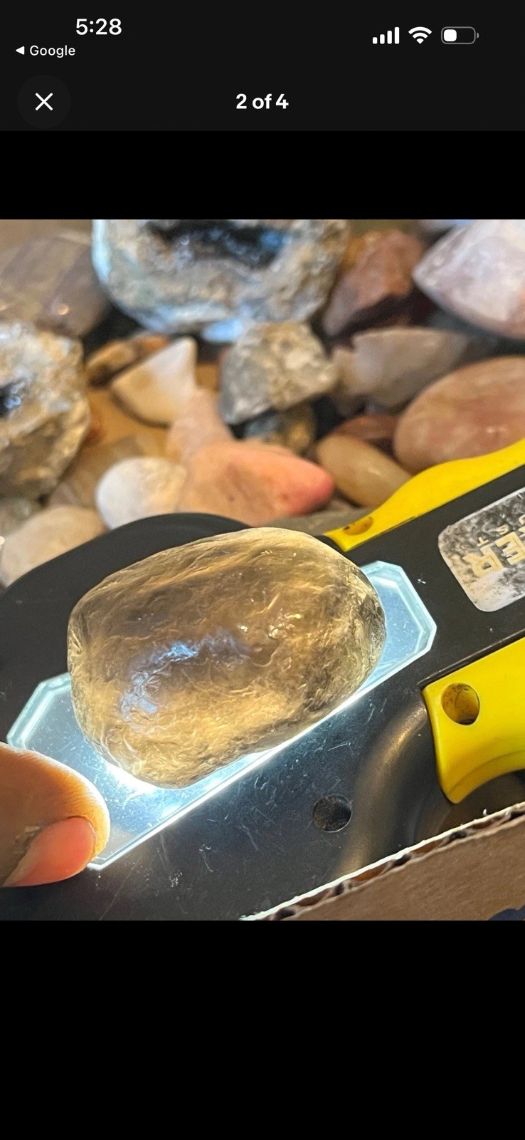 Stunning Apache Tear Tumbled Transparent Darkness Stone