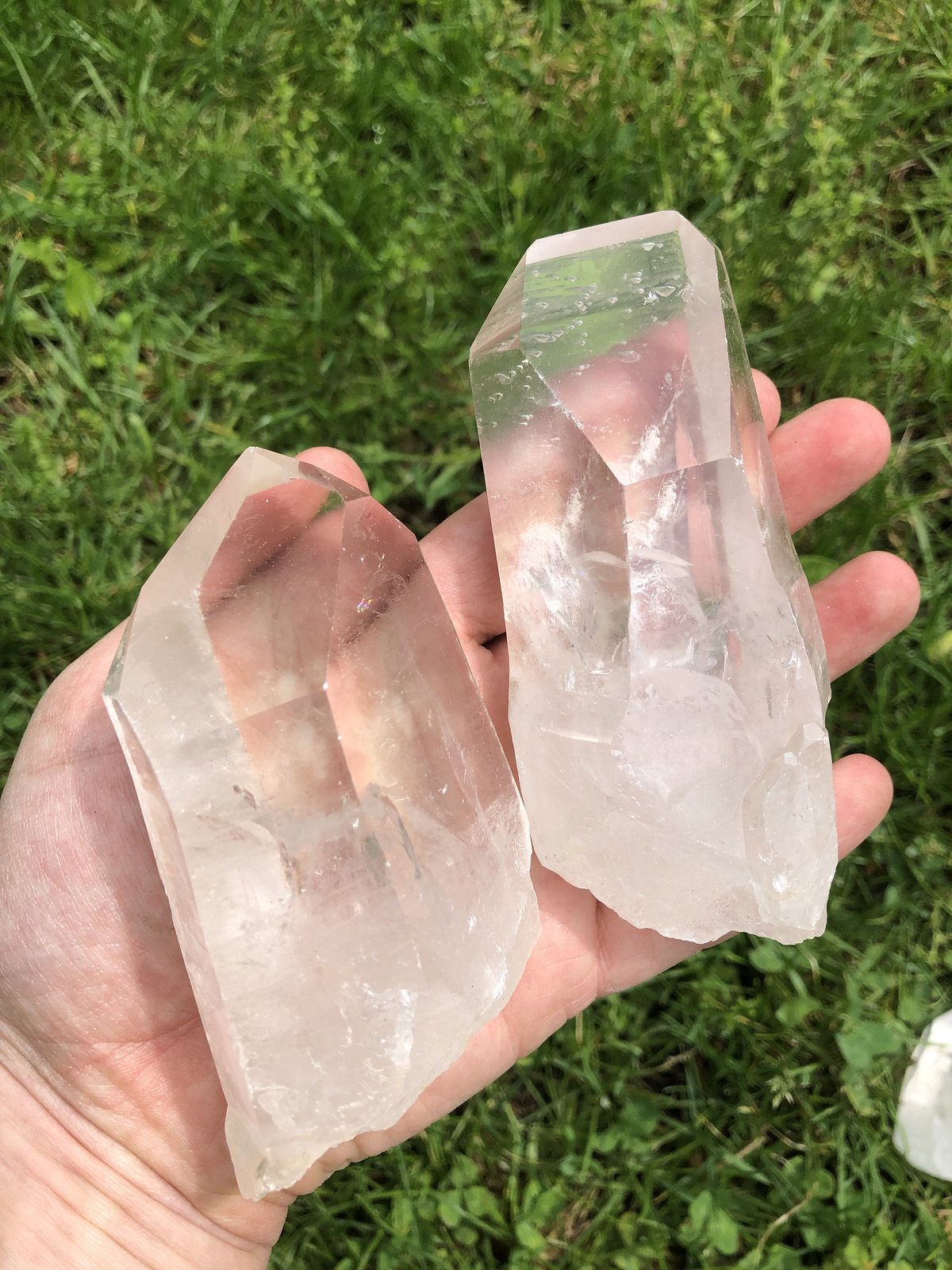 Raw Lemurian Quartz Crystal Point, Natural Lemurian Quartz from Brazil