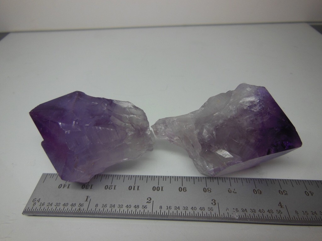 Large Amethyst Points / 2 inch / 4.4 ounces total / The two shown / Details
