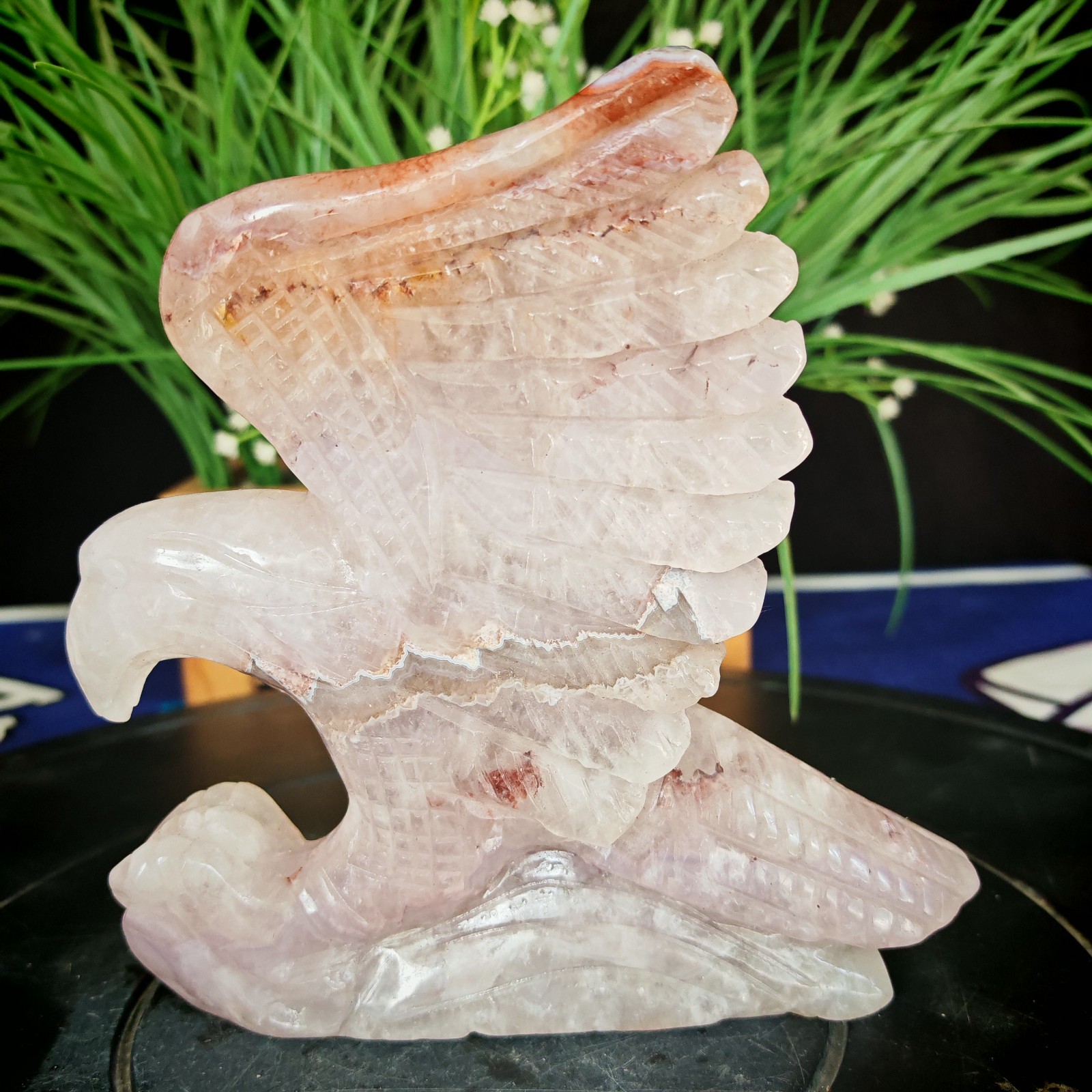 2.20LBTop natural crystal hand carved therapeutic artwork1.0kg