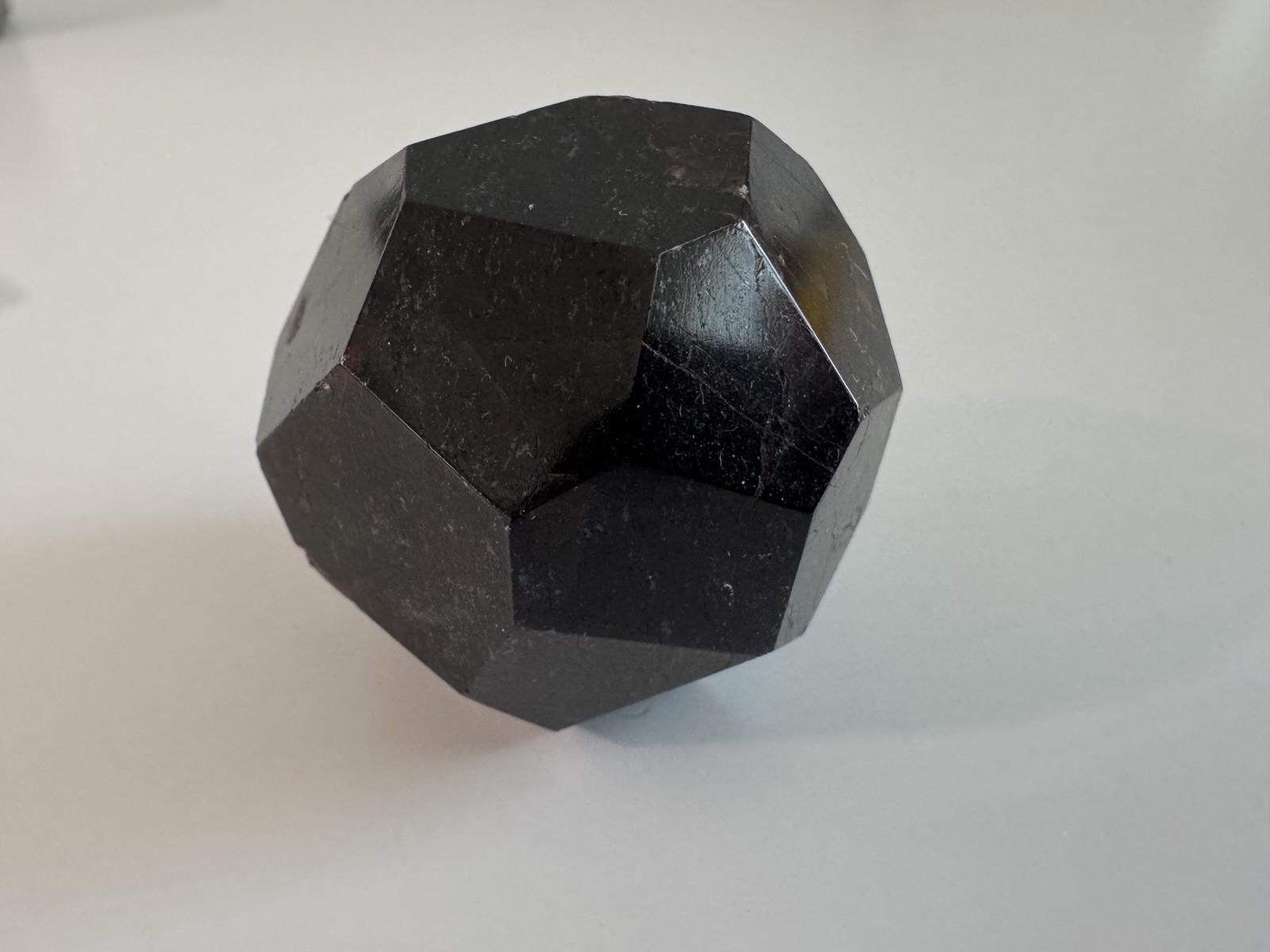 Polished Natural Garnet Crystal Red Dodecahedron Mineral 1.75in 3oz
