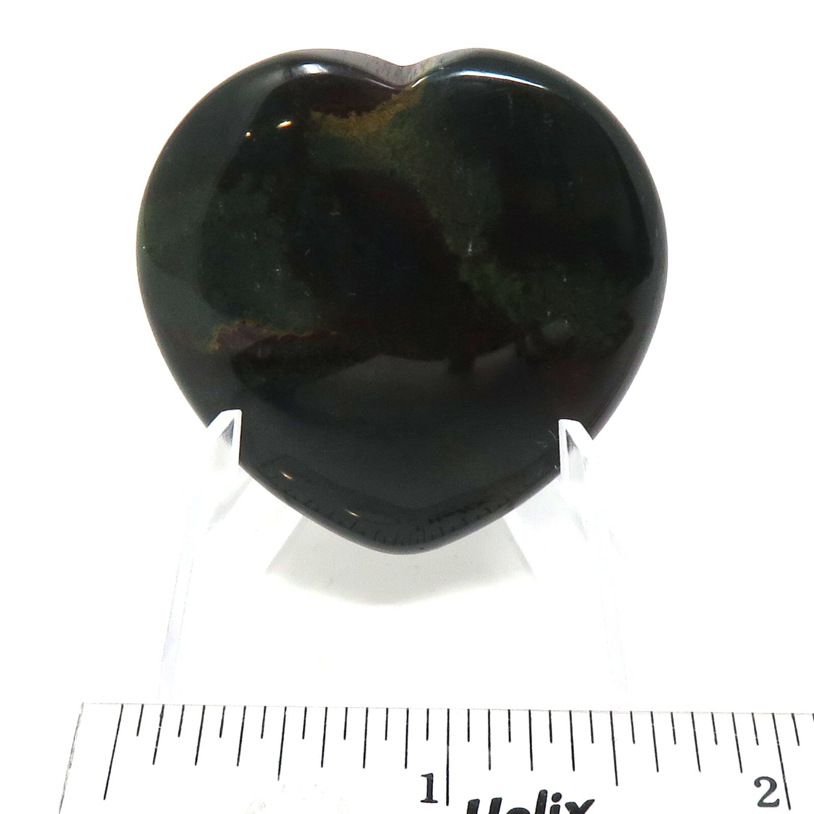Indian Agate Worry Heart Stone #434- 40mm or 1.57″ – Pocket Stone