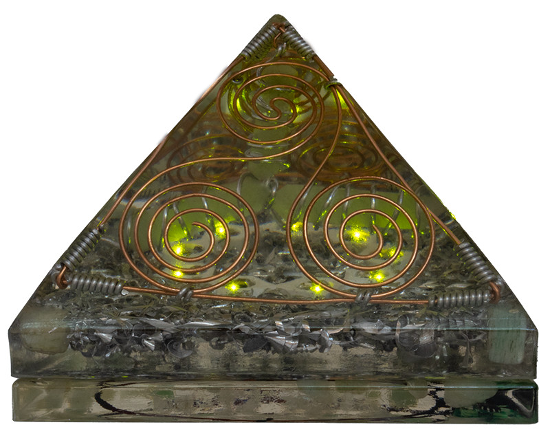 Patented Vibonite Orgonite Pyramid (Vibe Style – Prosperity)