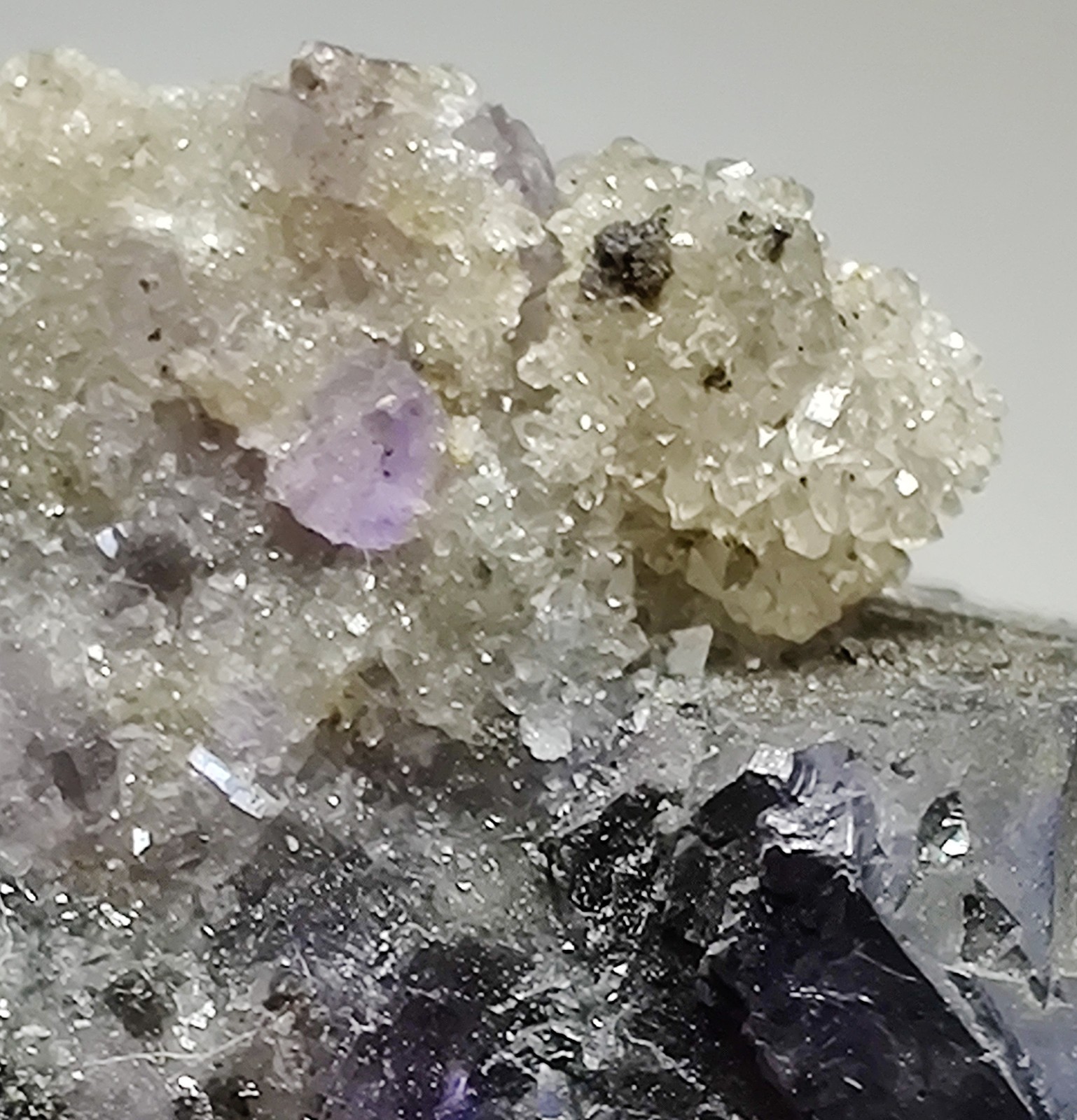 Galena crystals with Sphalerite, Fluorite etc. Cave-in-Rock, Illinois. 64 grams.