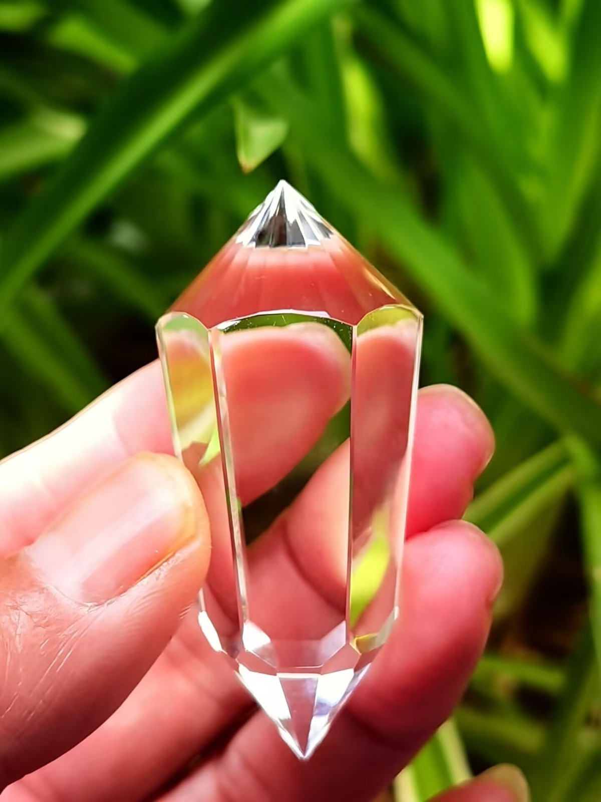 Tibetan Himalayan High Altitude 3 Gate 24 Sided Crystal Quartz Vogel Wand 2.04”