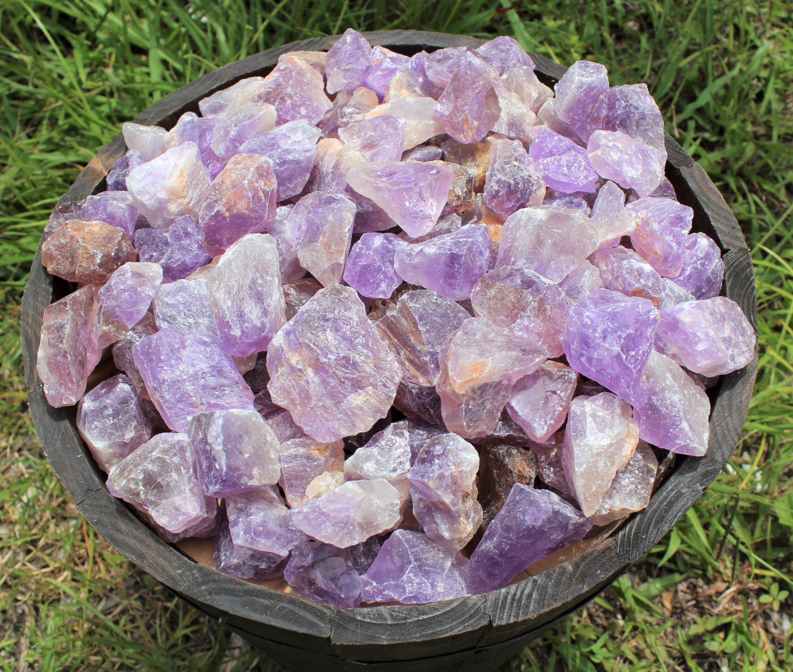 1/2 lb Bulk Lot Rough Natural Amethyst (Brazil) Premium Grade Rock Tumbling 8 oz