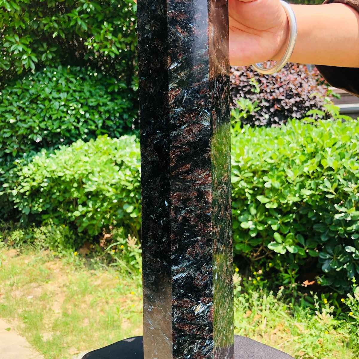 14.65LB Natural Fireworks Stone Obelisk Quartz Tower Crystal Wand Point Healing