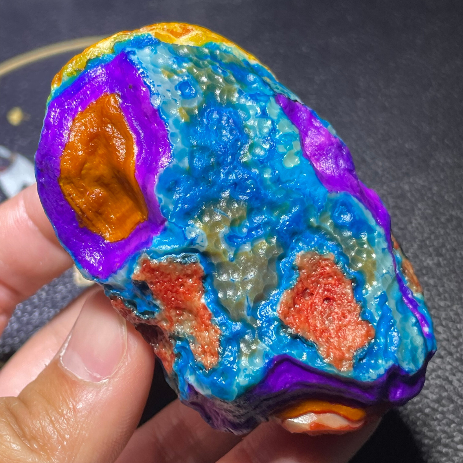 196g Rare Mongolia Gobi Agate Eyes Agate/stone Collection Specimen Healing gift