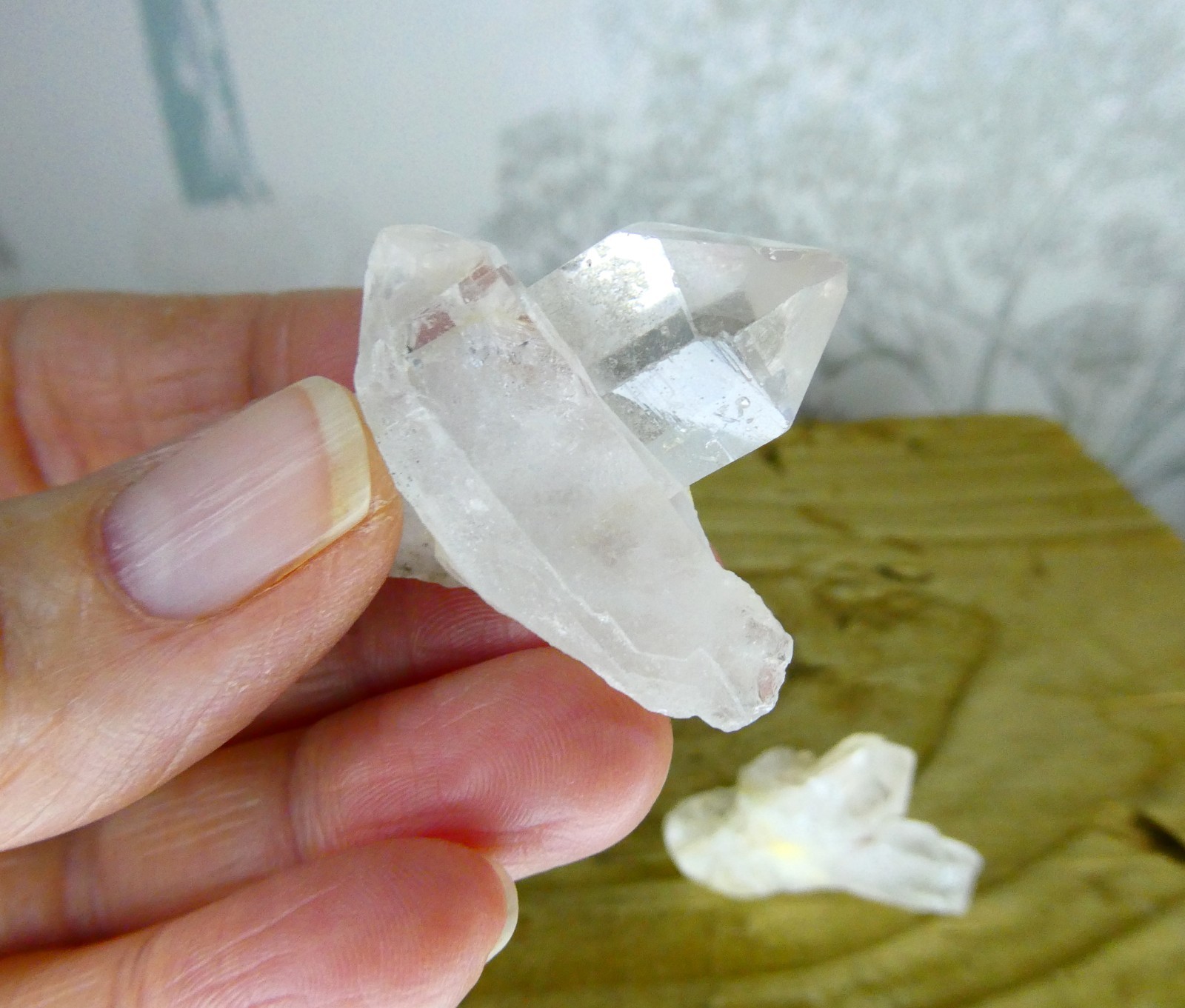 Set Of 2 Quartz Crystal Mini Multi Point Clusters Approx 38mm – 40mm Brazil