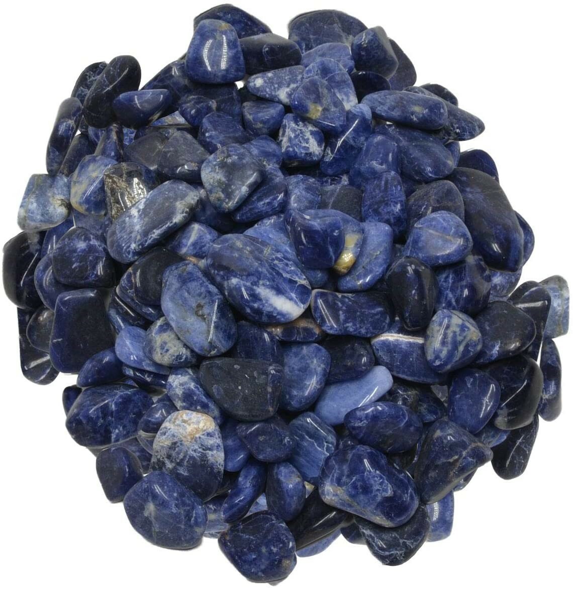 3 lb Sodalite Tumbled Stones – Grade 1 – XSmall – Craft Rocks Reiki Healing