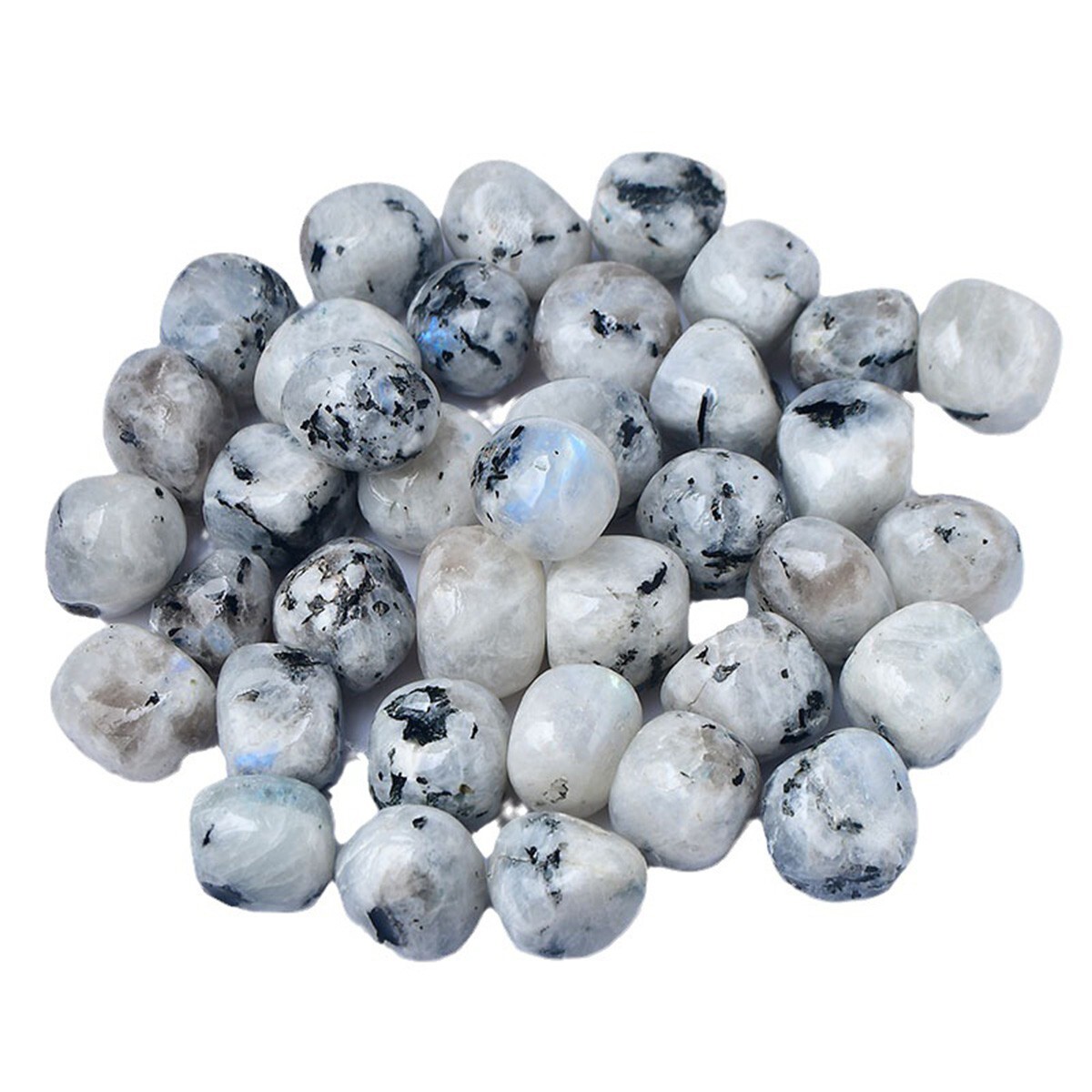 Rainbow Moonstone Tumbled Stone Mineral Specimen Crystal Healing Reiki Gifts