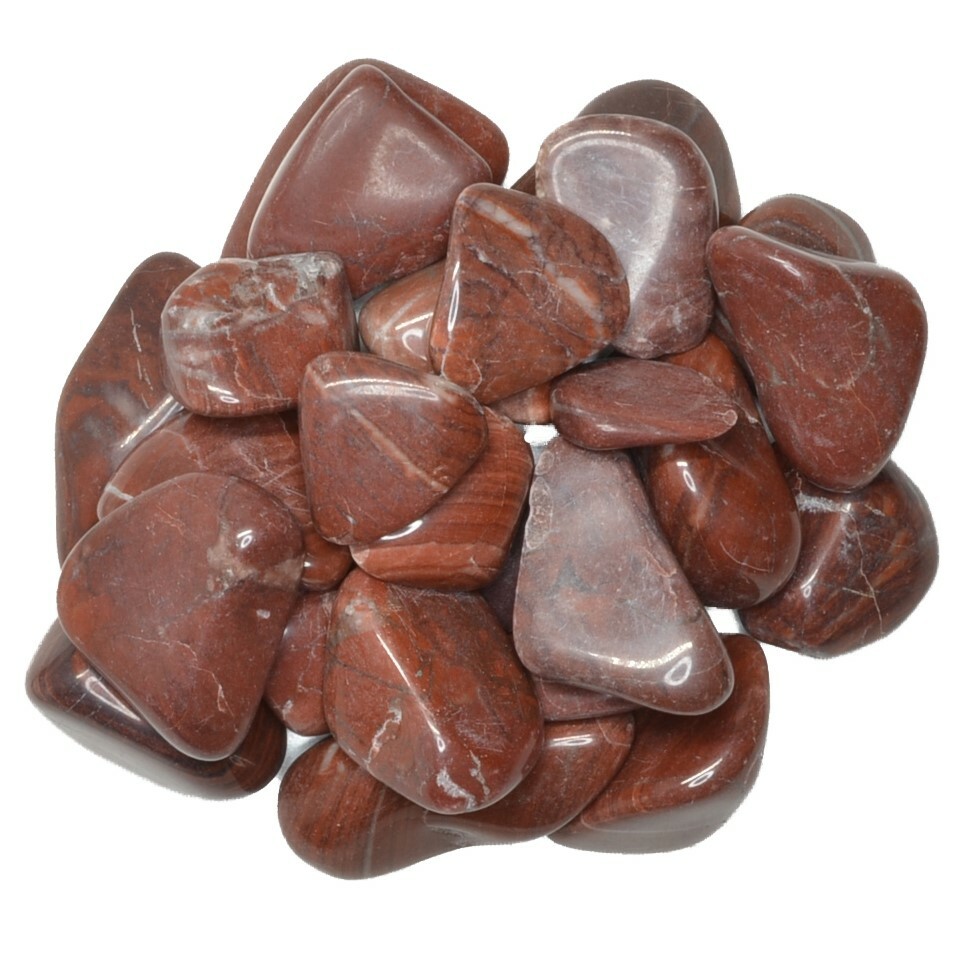 1 lb Red Striped Dolomite Tumbled Stones – Grade 1 – Medium – 1″ to 1.5″