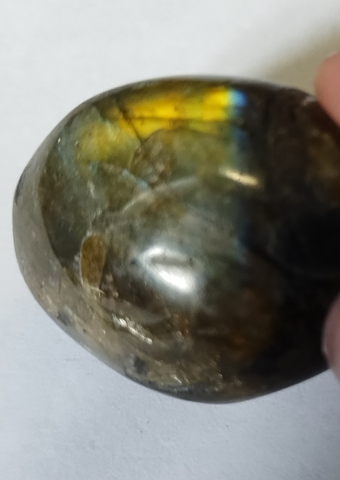 Multicolor Polished Labradorite Crystal 90 Carat 1 Inch Tumbled Palm Stone Gem