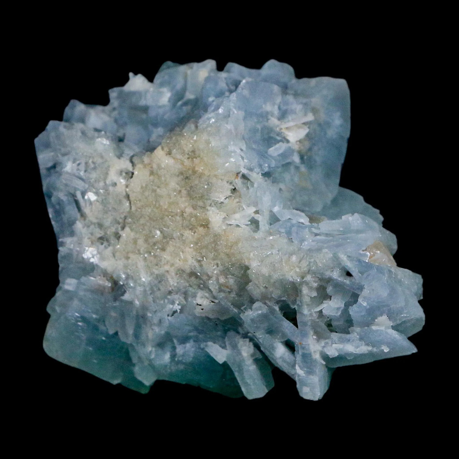 2.4″ Ice Blue Tabular Barite Blades Crystal Mineral Meknes-Tafilalet Morocco