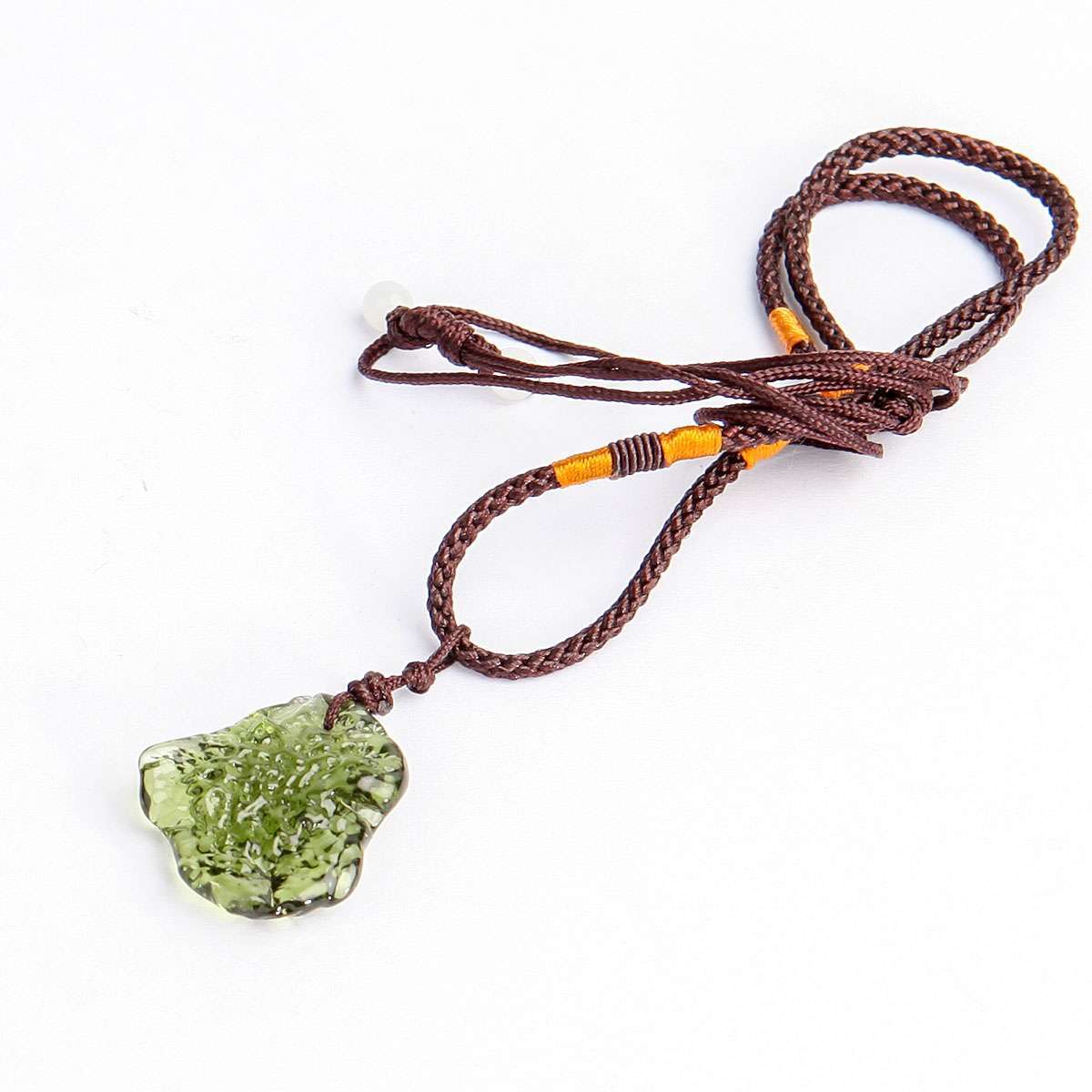 Natural Crystal Green Gem Moldavite Meteorite Glass Necklace Pendant Stone new