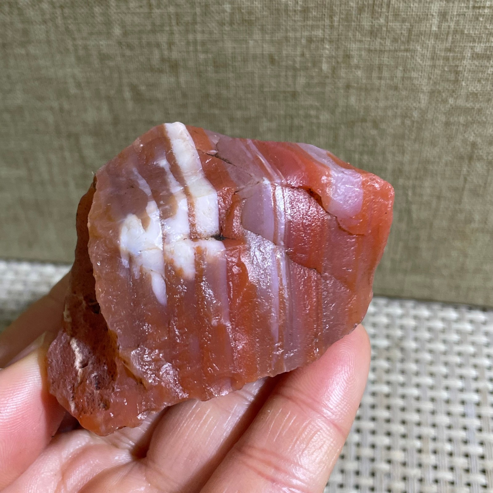 108g Raw Carnelian Stone Rough Red Agate Gemstone Mineral Specimen