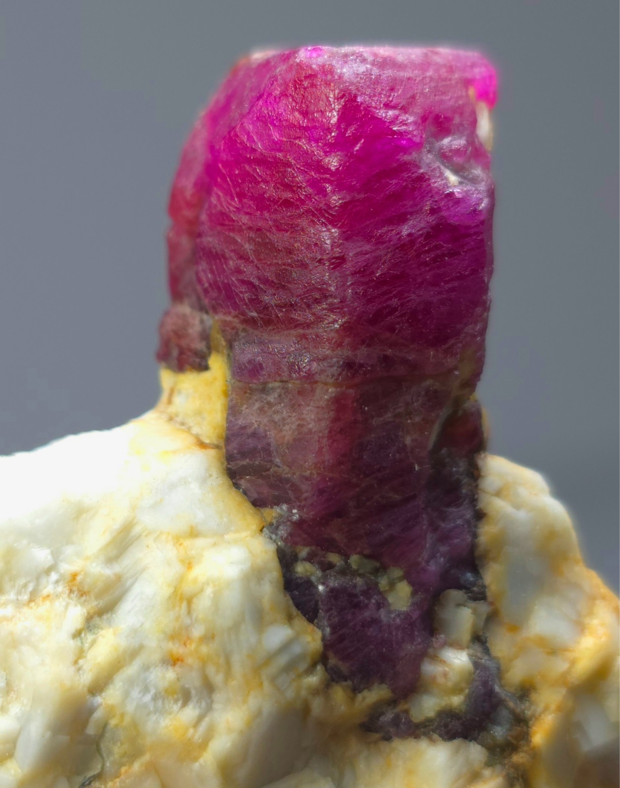 42 Gram Extraordinary Dark Red Ruby Crystal On Matrix From Afghanistan