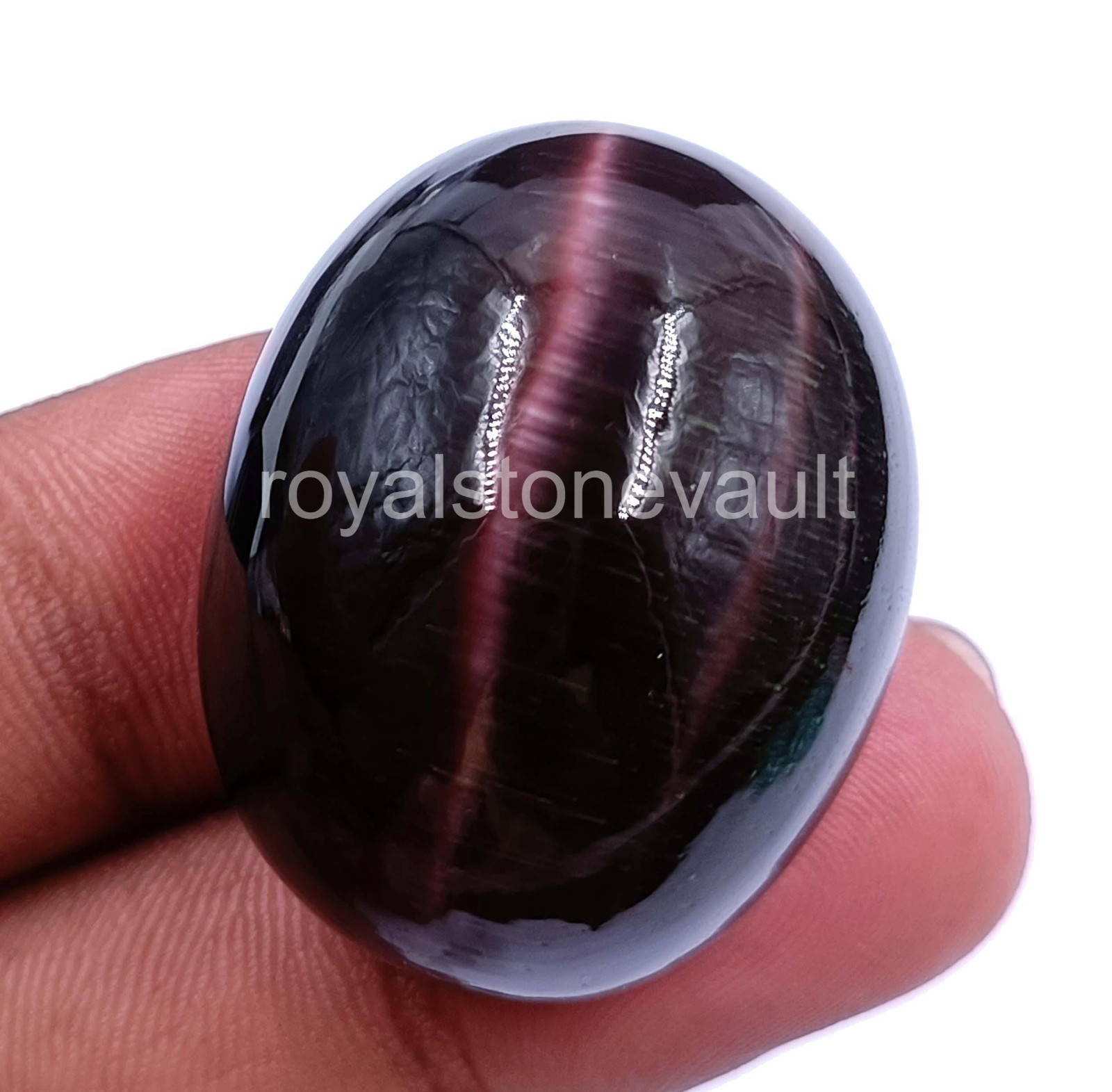 134.50 Ct Oval Shape Lab-Created Cats Eye Brown IGL Certified Loose Gems 5AOI