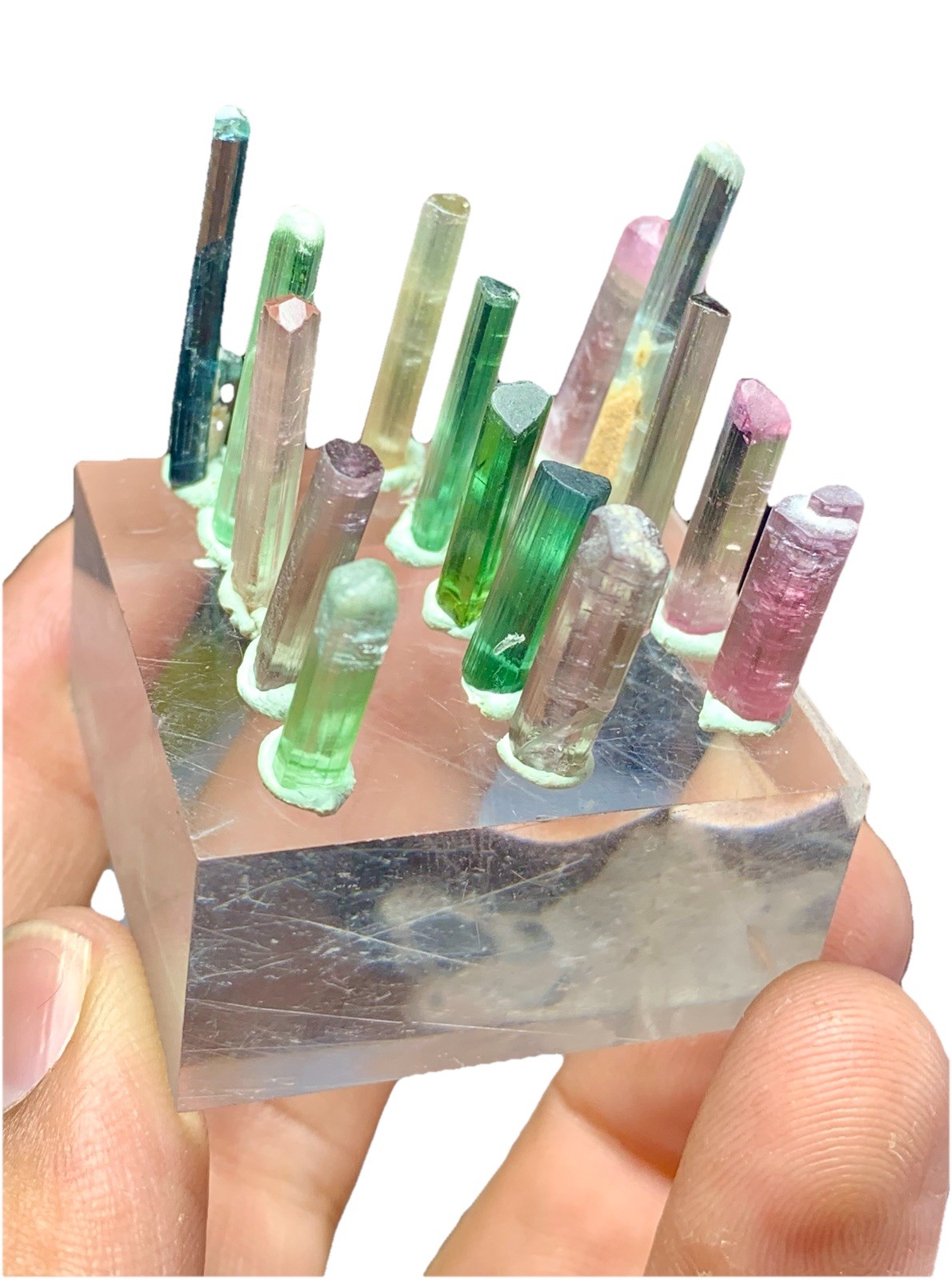 Multi Colour Tourmaline Terminated Crystals 100 Carats For Pendants, Anniversary