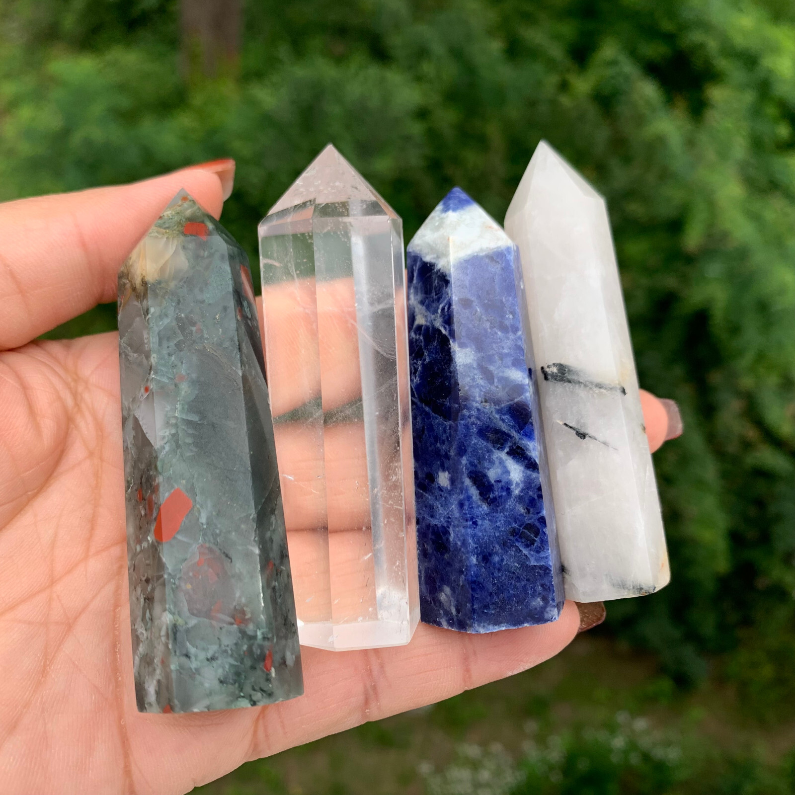 Wholesale Lot 21PCS Natural Quartz Obelisk Tower Point Crystal Healing