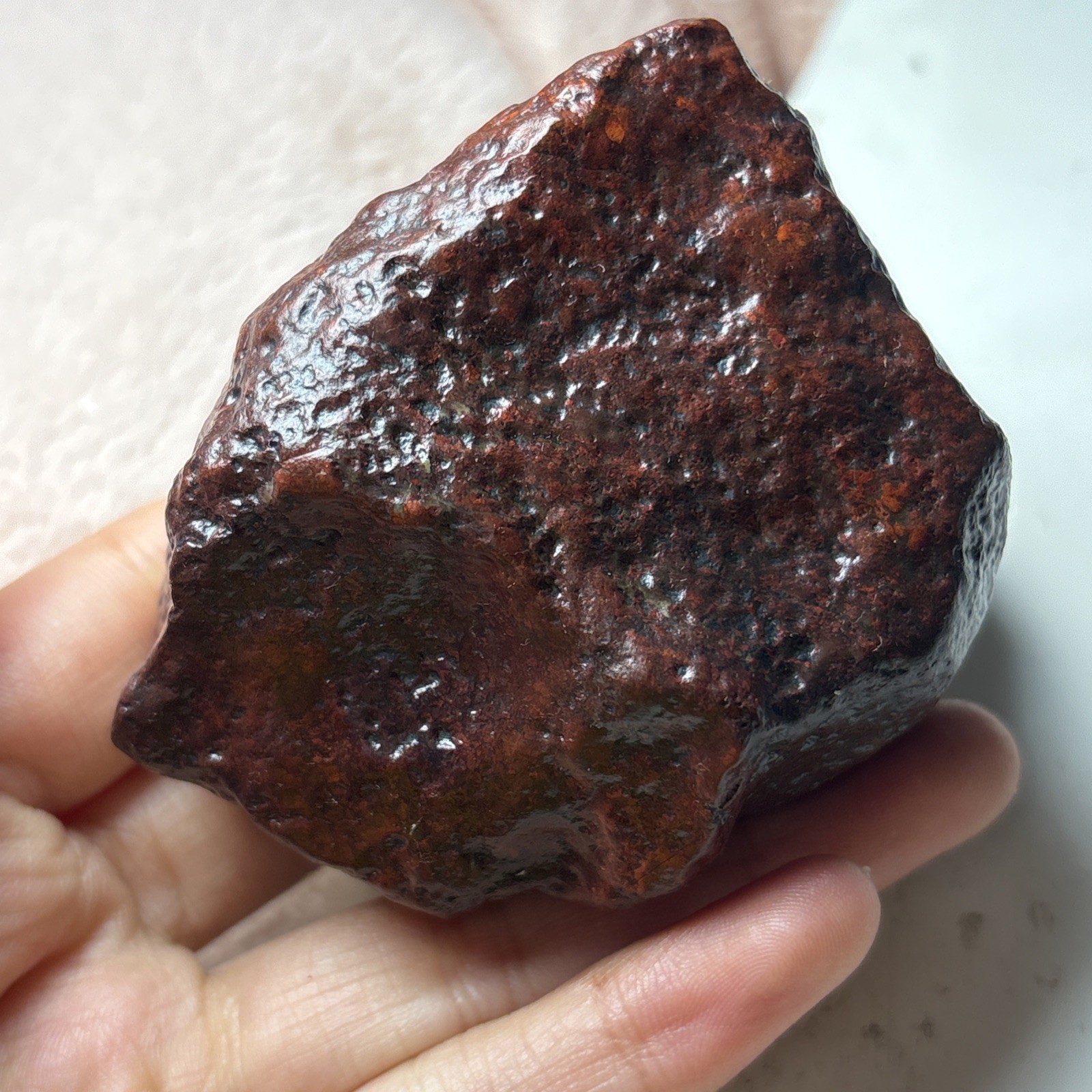 312g Natural Iddingsite meteorite specimen raw stone from China a18