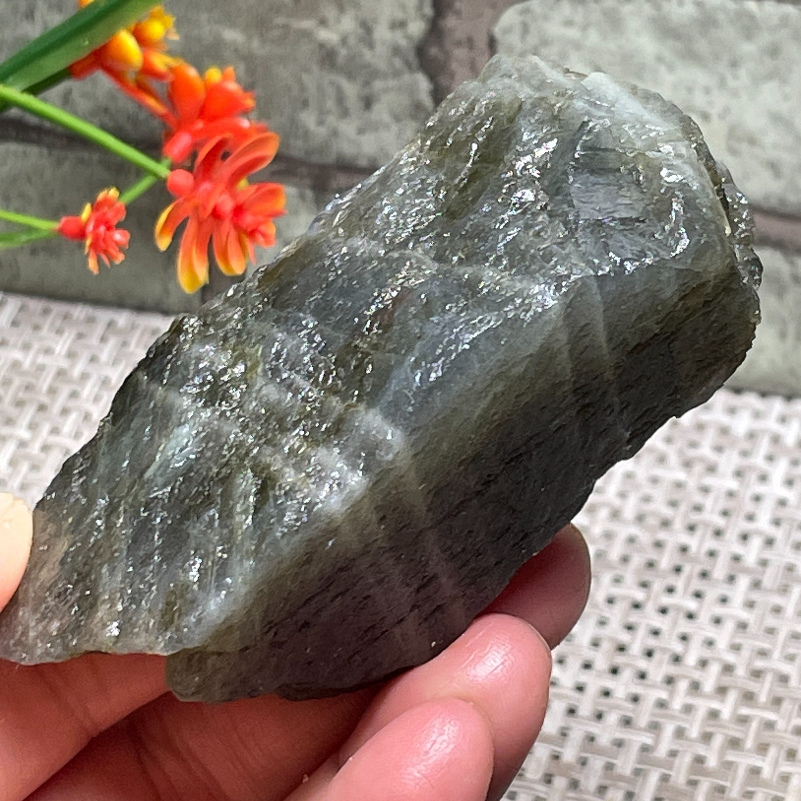 73mm Labradorite stone rough original Specimen134g C12