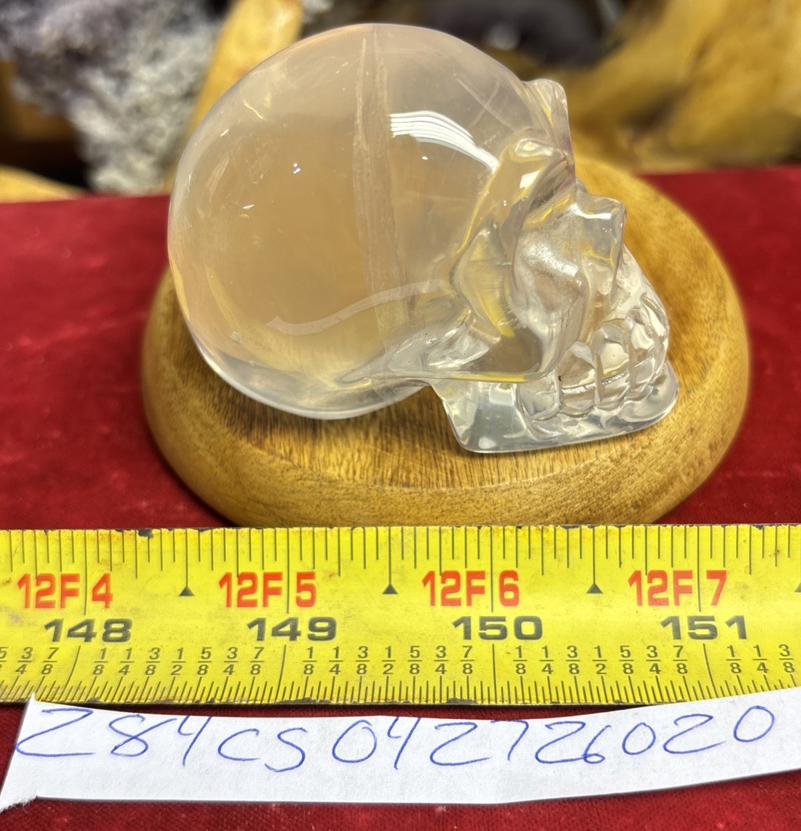 Highest Quality Quartz crystal skull carving 158 Grams