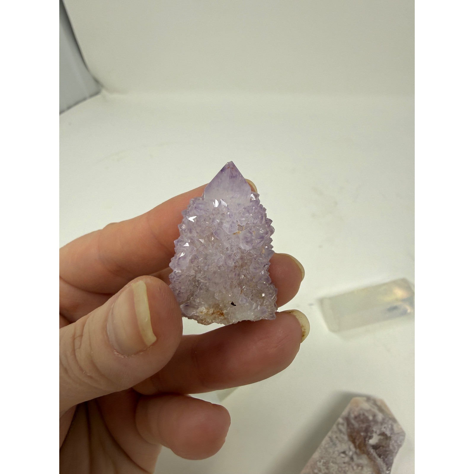 4pc Crystal Set Flower Agate Tower Aura Quartz Spirit Quartz Point Collection