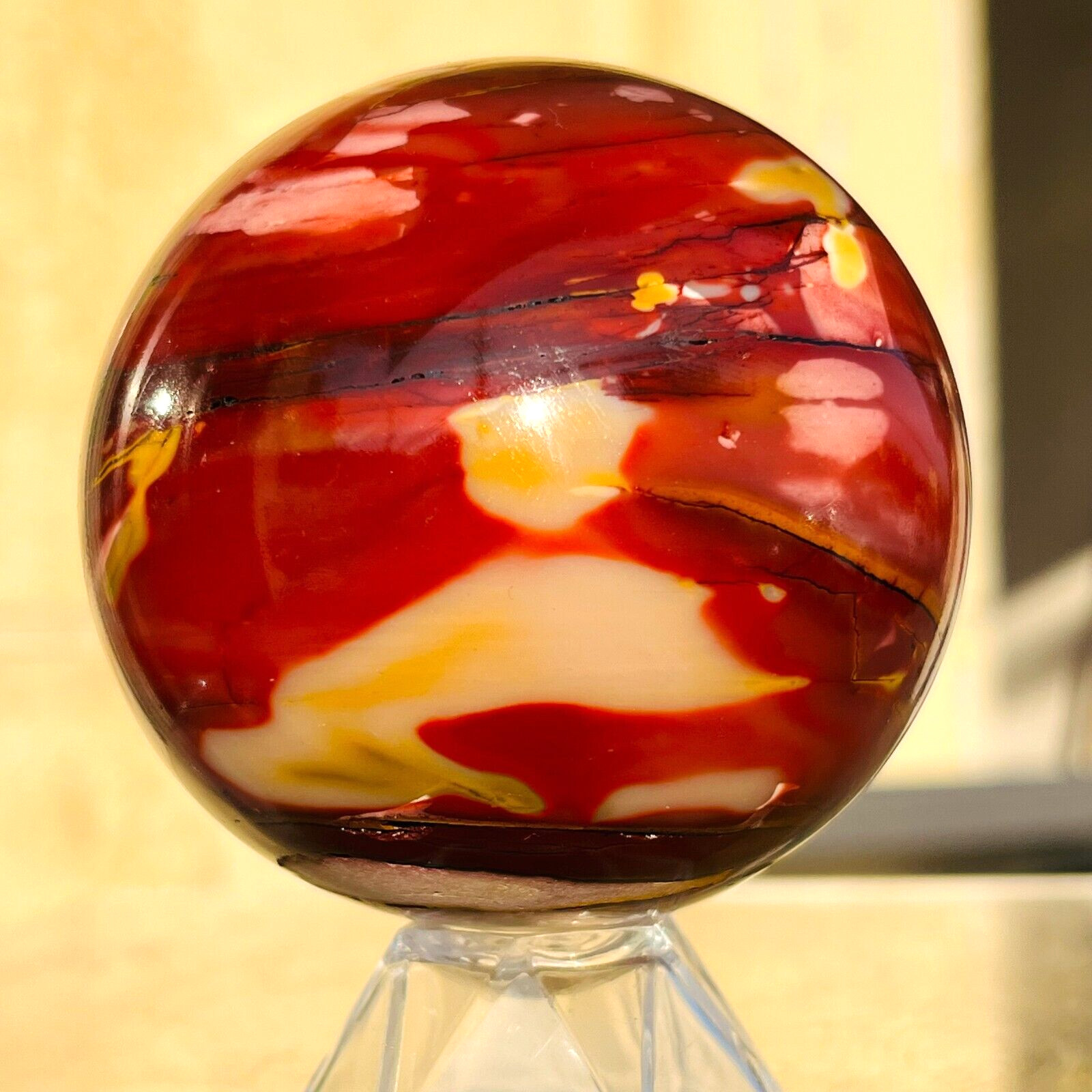 487g Beautiful Natural Mookaite Jasper Polished Quartz Sphere Healing