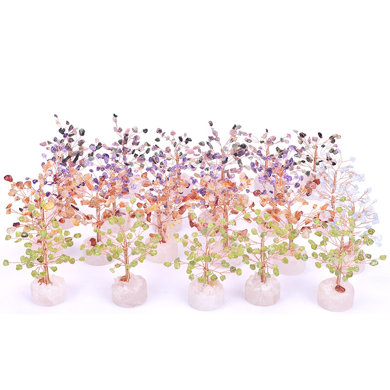 Metaphysical Fengshui Crystal Tree gemstone Luck Tree Gift Decor Reiki Healing