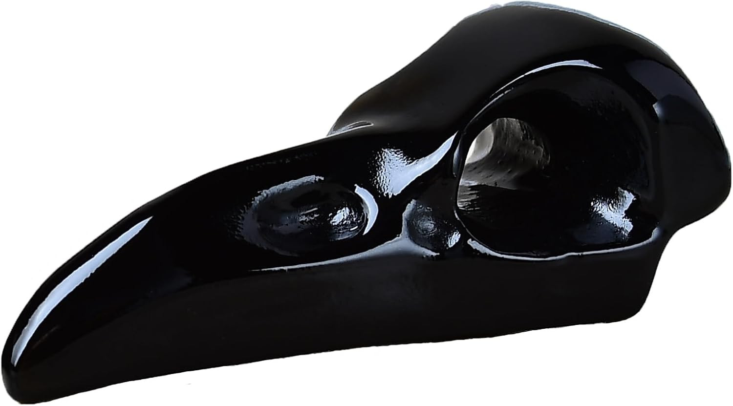 Obsidian Raven Skull Figurine Crystal Healing Stone Spiritual Meditation Pocket