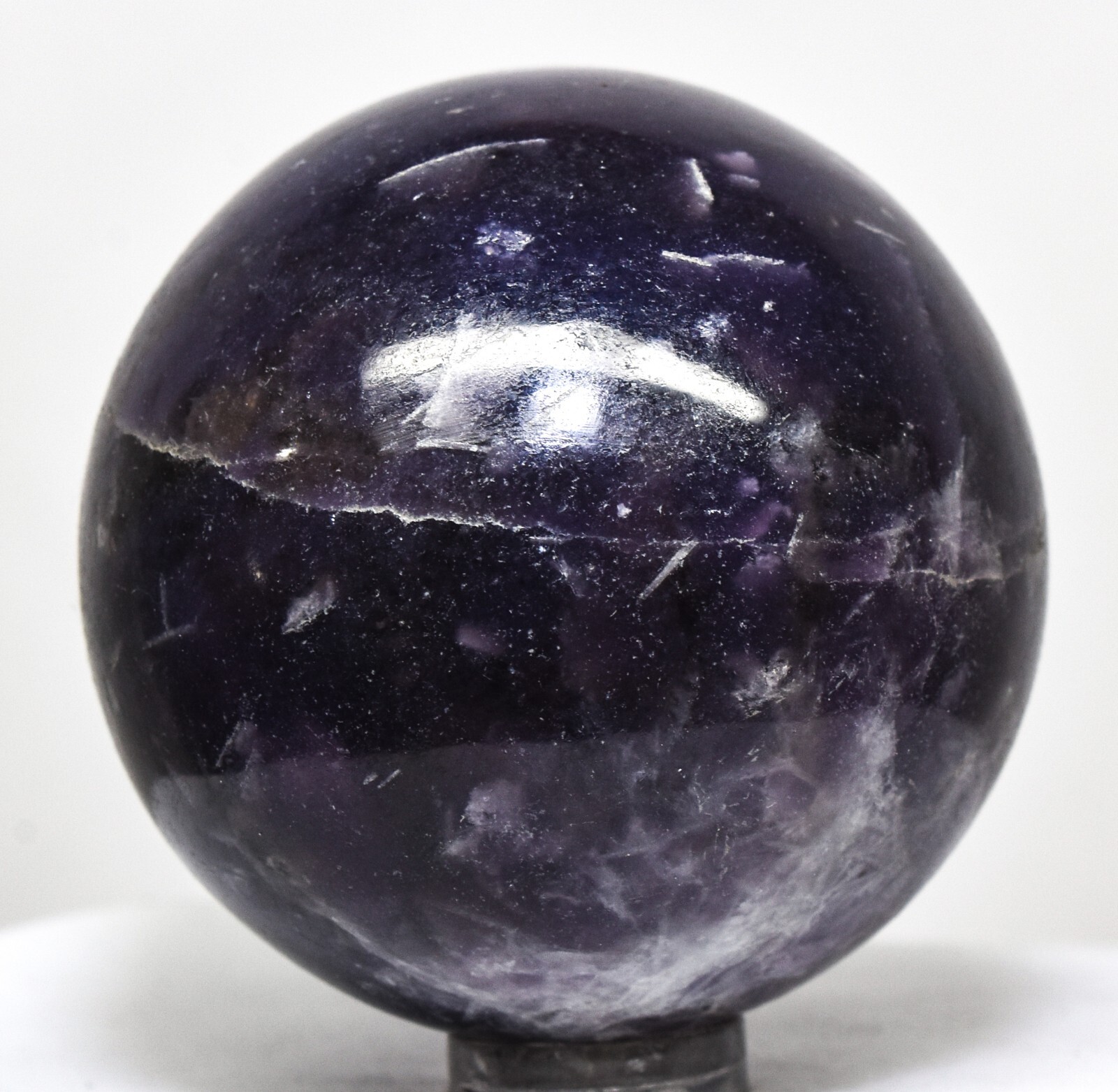 2″ Deep Purple Lepidolite Sphere Polished Lithia Mica Gemstone Ball – Madagascar