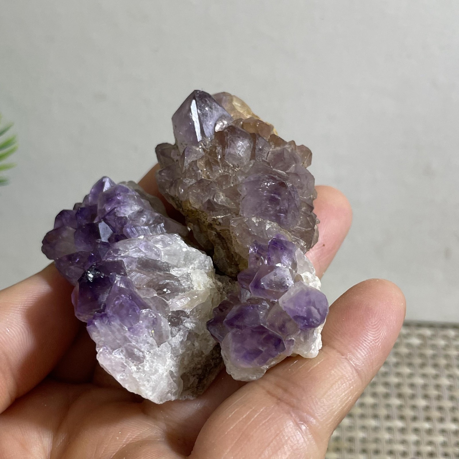 3pc 82g Natural amethyst rough stone Uruguay amethyst cluster block Amethyst a14