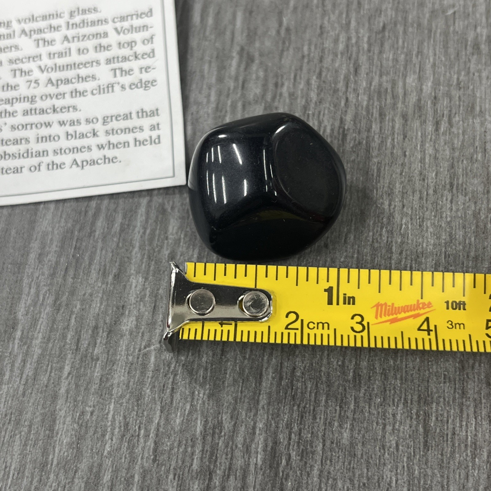 Apache Tears High Quality Tumbled Stone – Arizona Pinal Apache Indian – Obsidian
