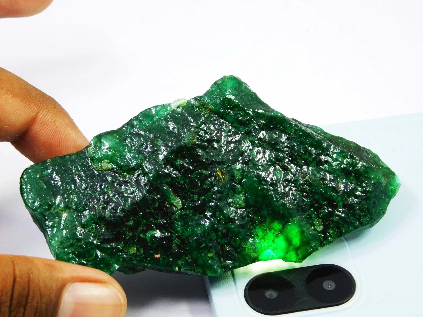 300-400 Carat Colombian Green Emerald Rough – Natural Raw Uncut Gemstone Dyed