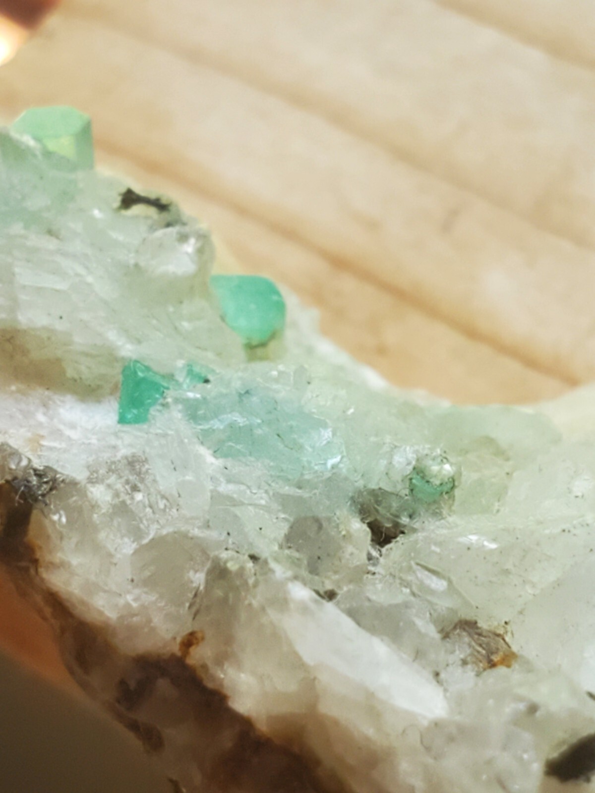 Colombian Emerald Crystal Cluster w/ Twin Terminated Quartz on Matrix – Muzo