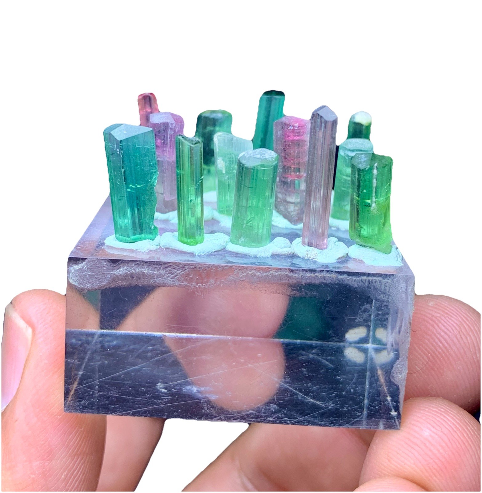 Multi Colour Tourmaline Terminated Crystals 100 Carats For Pendants, Anniversary