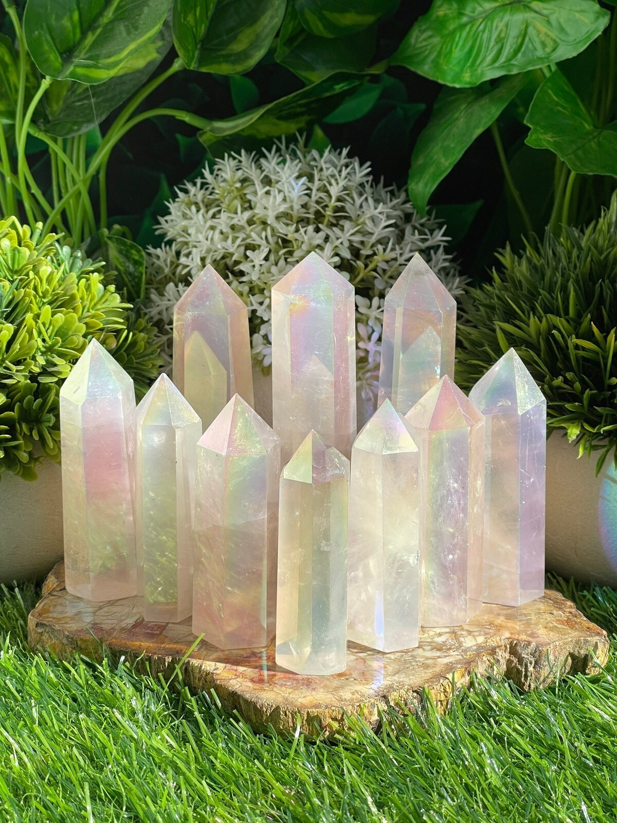 Wholesale Lot 1 Lb Angel Aura Rose Quartz Obelisk Tower Crystal Wand Energy