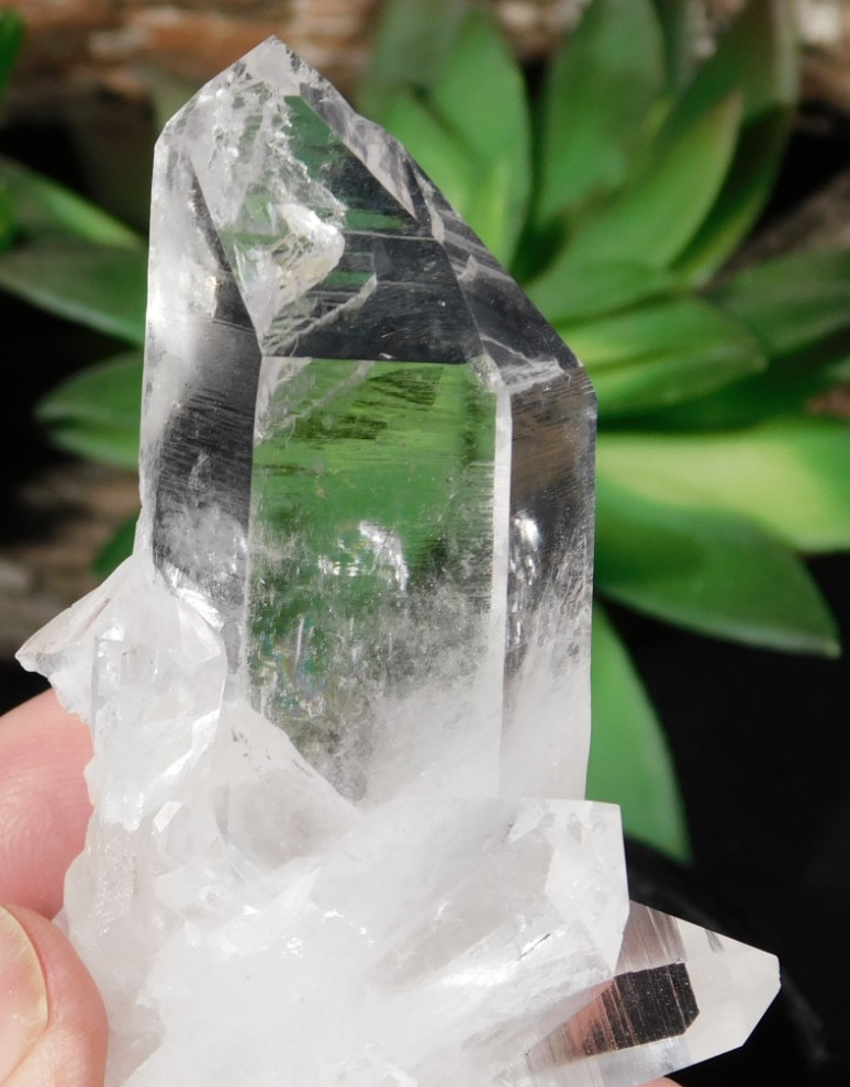 RAINBOWS TRANSLUCENT Quartz Crystal Cluster Collier Creek ARKANSAS 103gr