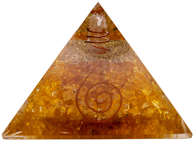Citrine Orgonite Pyramid – Vibe Products